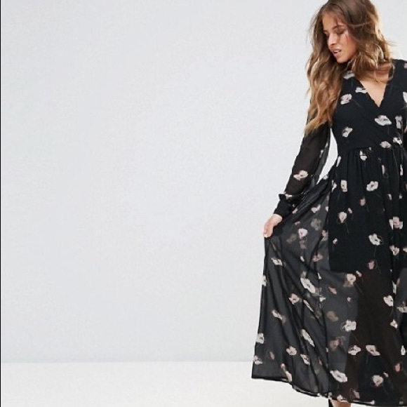 Vero Moda Mia Long Sleeve Maxi Dress - Picture 2 of 7